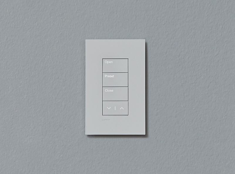 Lutron Keypad on grey wall